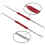 Double Pointed Scraper Metal Hook and Pick Set 45 Degrees 90 Degrees Pointed Mark Tool for Carpenter Mechanic 3