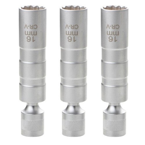 3X Extend  Socket Wrench 12 Angle Repairing Removal Tool Thin Wall 3/8 Inch Drive Sockets16mm