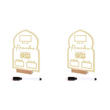 2X Ramadan Calendar,Ramadan Advents Calendar, Days of Ramadan Acrylic Countdown Calendars Countdown to Eid Decorations-B
