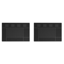 2X Magnetische Friseurmatte für Haarschneidemaschinen, Station Barber Tool Organizer Matte für Salon Barber Shop Beauty Tool mit 4 Schlitzen