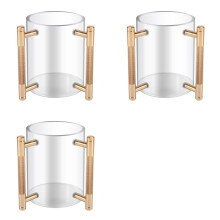 3X Handwaschbecher, Runder Waschbecher Aus Acryl, Handwaschbecher mit Zwei Metallgriffen für Jüdische Gebetswaschbecher, Geschenke