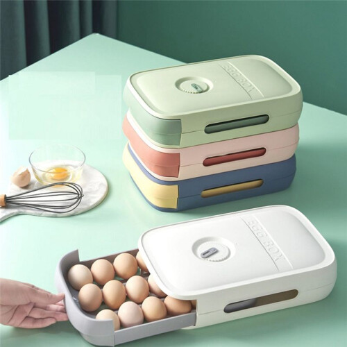 Egg Storage Container Refrigerator Drawer Type Egg Tray Refrigerator Organizer Food Container Kitchen Accessories,D 1