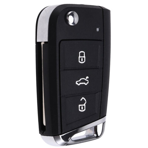 2X Car 3 Buttons Key Shell Folding Remote Control Key Shell for  MBQ   Narrow Key Blade Housing Cover 1