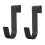 4X Multi-Purpose Hooks Kitchen Cabinet Door Back Hook Hanging Rack Clothes Coat Hat Towel Hanger Storage Hook Black 6