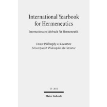 International Yearbook for Hermeneutics 13 Internationales Jahrbuch fu