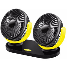 WJS Two Heads Portable Fan, Black