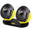 WJS Two Heads Portable Fan, Black 1