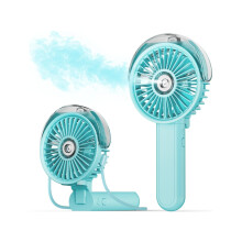 BISBISOUS Portable Fan with nano-mist hydration and dual cooling effect.