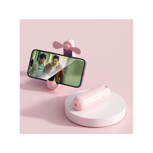 Mini Foldable and Portable USB Pocket Fan - Pink 1