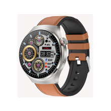 Smartwatch with One-Touch Health Check, ECG, Blood Pressure Measurement, Body Fat Measurement, and SOS Feature - Brown CHRONUS