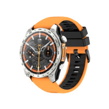 Smartwatch HD300pro with GPS, Offline Map, AMOLED Screen, Bluetooth Calling, and Water Resistance up to 3 ATM, Orange.