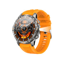 Smartwatch YK16, 17-inch IPS screen, 1000mAh battery, flashlight, compass, activity monitor, orange color.