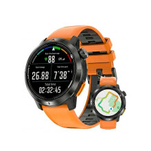 DTG9 Smartwatch with 132" AMOLED Screen, Water Resistant up to 3 ATM, and Bluetooth Calling - Orange