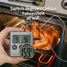 2X Digitales Küchenthermometer, Grillofen, Fleischgrillfunktion, Wärmemessgerät, Backen zu Hause, Kochtemperatur im Haushalt