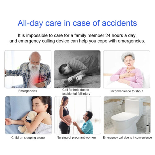 SOS Button Wireless Caregiver Pager Alert Transmitter Emergency Call Button for Kid Elderly Patient Zigbee