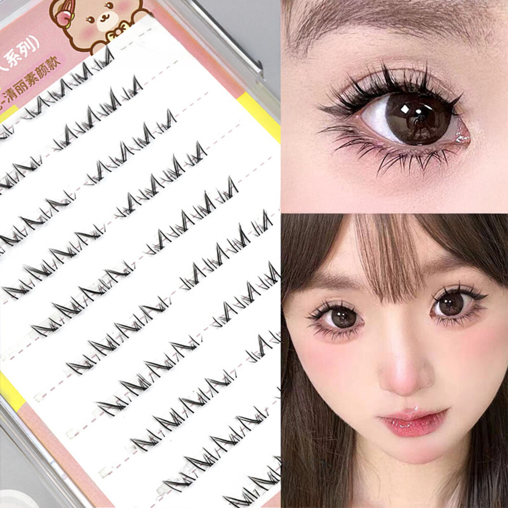 Creation-3C (Single Eyelash) Soft Manga Bottom Cluster Lashes, All-Day Comfort