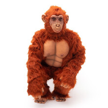 (Gelber Affe, 165–185 cm) Plüsch-Orang-Utan-Kostüm für Erwachsene