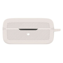 Silicone Case for EarFun Air Pro 3 Shockproof Silicone Wireless Tooth Headphone Protective Cover with Hook White