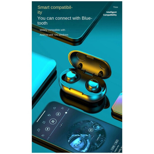 TWS  5.4 Wireless Earbuds with Wireless Charging Case Invisible   Earphones As Shown 2