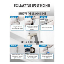 2-Pack Universal Tub Spout Diverter Repair Kit, Leak-Proof Bathtub Faucets Repair Replacement Parts Brushed
