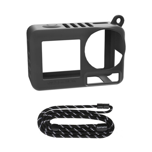 Silicone Protective Case for  OSMO ACTION 5 Pro Scratch-Resistant Anti-Collision Camera Protector Black