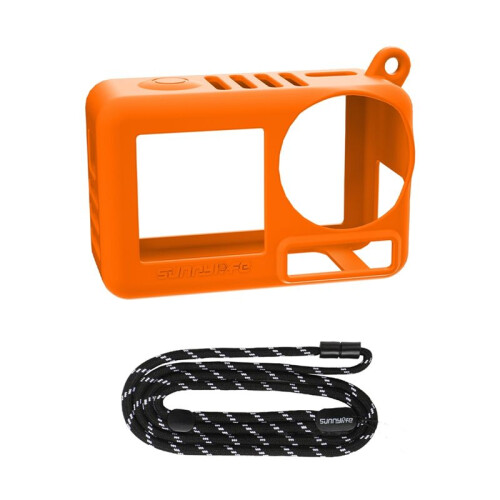 Silicone Protective Case for  OSMO ACTION 5 Pro Scratch-Resistant Anti-Collision Camera Protector Orange