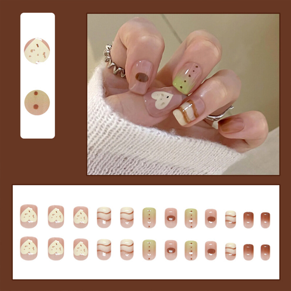 Zhouq-Outdoors 24Pcs Gradient Heart Nail Stickers