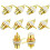40Pcs RCA Female Jack Plated Rca Connector Gold Panel Mount Chassis Audio Socket Plug Bulkhead with Nut Solder Cup 3