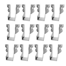 12 Stuks Zware 2X4 Balkdragers 14 Gauge LU24 Gegalvaniseerde Gezichtsbevestigingsbalkdragers voor Orkaanverbindingen voor Spanten