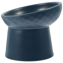 1Keramische Verhoogde Kattenbak Navy Huisdiervoeding Comfort