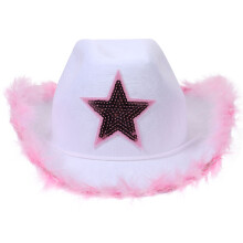 1Witte Western Hoed Met Pailletten Voor Dames Feest En Cosplay