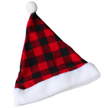 1X Klassieke Kerstmuts Van Stof, Unisex, Decoratieve Kerst