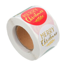 1Rol Kleurrijke Kerststickers Voor Enveloppen En Cadeaus