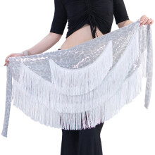 Breathable Milk Silk Hip Scarf For-Silver leopard print