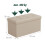Foldable Faux Leather Storage Bench - Seats Two 4