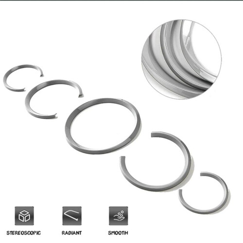ABS Dashboard Instrument Panel Decorative Ring Cover Trims Sticker for  911 Cayenne  Silver 1