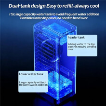Portable Evaporative Air Cooler with Remote Control, Quiet Windowless Cooling Fan for Bedroom, Home, Office & Indoor Use