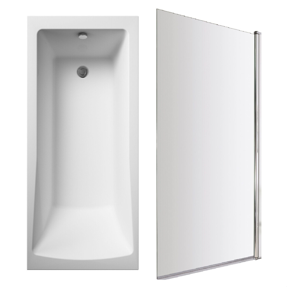 Square Single Ended 1700X700 With Leg Set & Chrome Screen 5056678475362