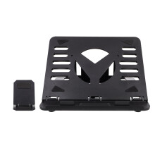 1Set Opvouwbare Laptopstandaard ABS Zwart Voor Thuis En Kantoorgebruik