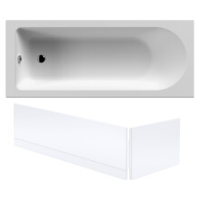 Round Single Ended 1700x700 Bath Set - Front & End Panels & Leg Set