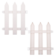 2St Wit Plastic Tuinafscheiding Voor Decoratie En Bescherming