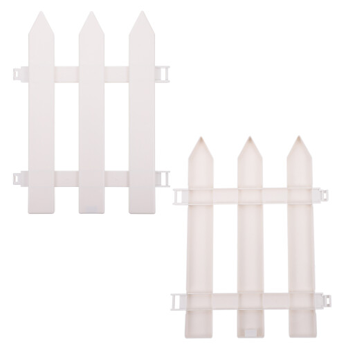 2St Wit Plastic Tuinafscheiding Voor Decoratie En Bescherming