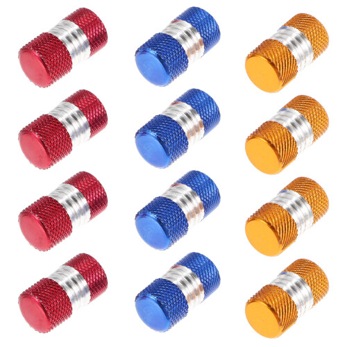 12St Aluminium Ventieldoppen Rood Auto Bescherming