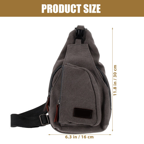 1Men Outdoor Canvas Schoudertas Grijs Multifunctioneel 1