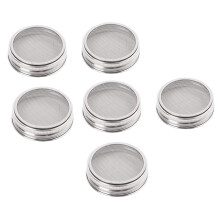 Juego de 6 Kit de Tapa de Brote de Acero Inoxidable para Una Ventilación Apto para Frascos de AlbañIl de Boca Ancha de Conservas para Hacer Semillas