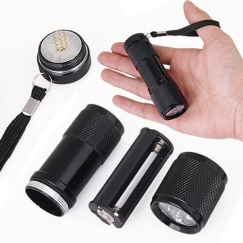 9LED Uv Zwart Draagbare LED Handlamp 1