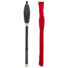 1Set Verticaal Bawu Blaasmuziekinstrument Met Draagtas Zwart
