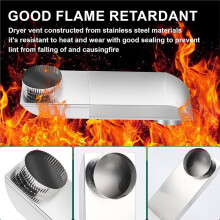 Periscope Dryer Vent Kit Adjustable Telescoping 4 Inch Stainless Steel Low Profile Duct