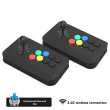 Data Frog Y3AMAX-BK2PA Wireless Arcade Stick Joystick Universal Multi-System Fight Game Controller for PC Android I0S Linux