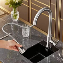 Grifo Telescópico Giratorio de 360 de Acero Inoxidable para Fregadero de Cocina y Baño, de Fácil Instalación.